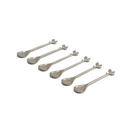 Hermia Juego de Cucharas PLT0492 Plateado (6 piezas) de Zamak